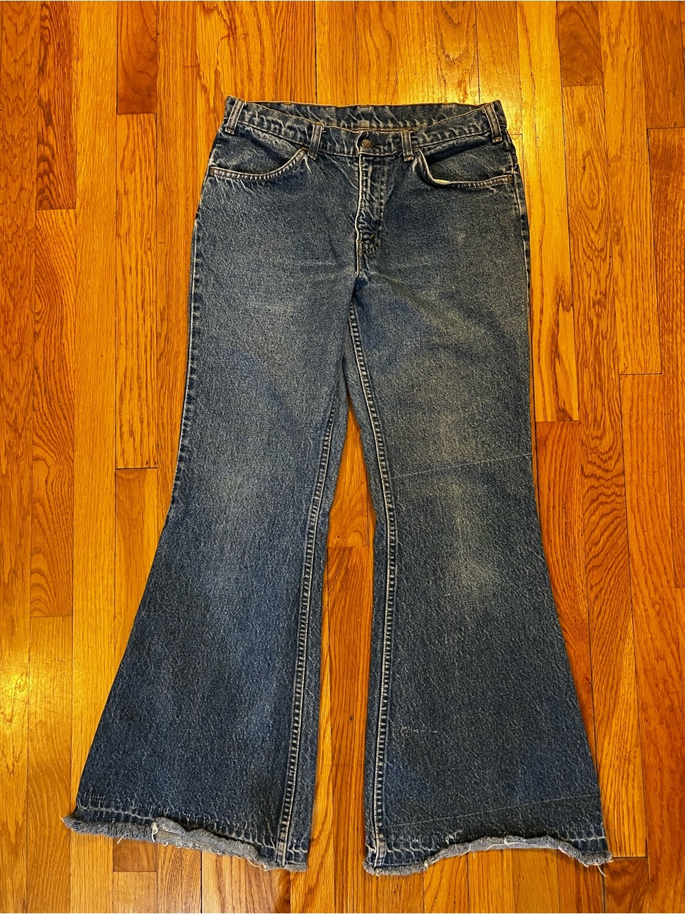 Levis VTG Orange Label SF 207, 42 Talon Zipper Bell Bottom 70s, 32X30
